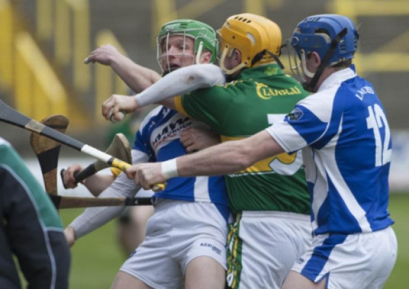 Tommy Fitzgerald controls this ball for Laois against Tom Murnane, Kerry in the NHL at O'Moore Park.Picture: Alf Harvey/HR Photo.ie