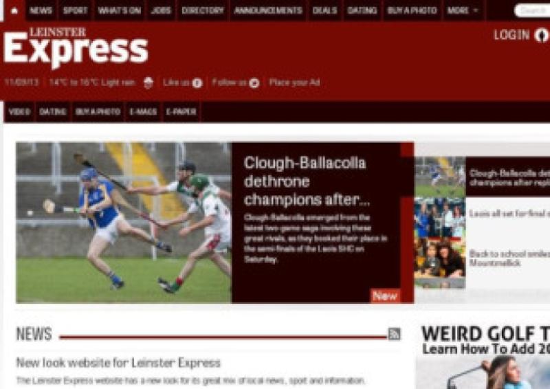 New Leinster Express website.