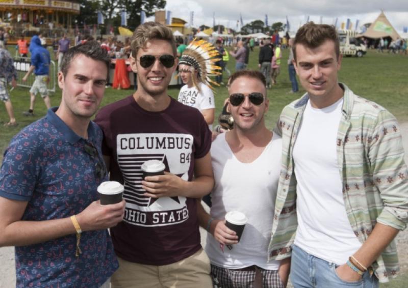 Brian Roche, Peter Lynch, Wayne Lawlor and Alan Cawley, Portlaoise at the Electric Picnic.Picture: Alf Harvey/hrphoto.ie