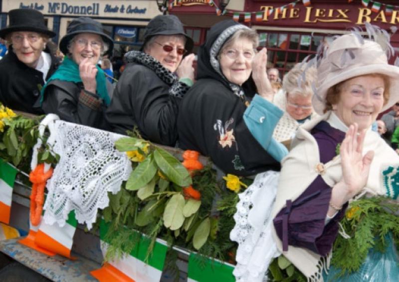 Abbeyleix ICA ladies at the Abbeyleix St. Patrick's Day parade. Picture: Alf Harvey.
