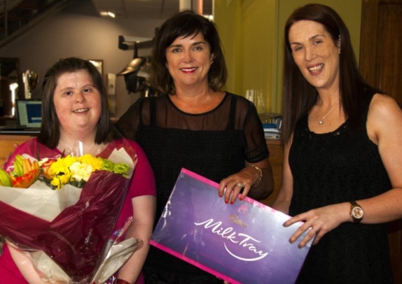 Claire Walsh of Laois Down Syndrome with Babara Aldritt, owner and Michelle Burke, manager of Bankz Portlaoise which recently laid on a beauty and pampering night for the youn ladies of LDS.
