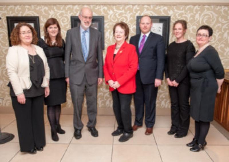 Pictured are Annmarie Delaney, Bernie Foran, Laois County Librarian, Frances Jacob, Mary O'Rourke, Sean O'Leary, Breda O'Connell and Claire O'Brien, Picture Denis Byrne.