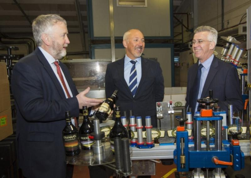 Pictured (L-R)Dan Collier Manufacture at First Ireland Spirits, Warren Scott Quintessential Brands Group and Aidan Tallon C.F.O. First Ireland Spirits.Pic Thomas Nolan.