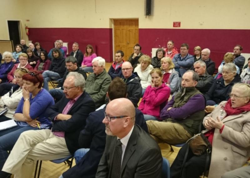 A large attendance at the Ballyroan wind turbine meeting on May 11, following the dismissal of an appeal in the Commercial Court.