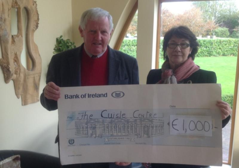 Alice and Tom Delaney from Ballybrittas raised �1000 at their BBQ during the summer for their local Cancer support centre, The Cuisle Cancer Support Centre.