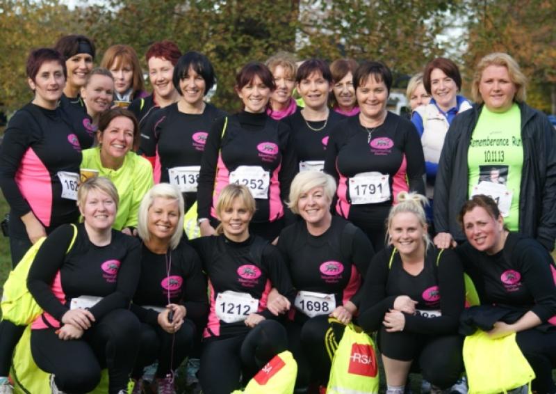 Mountmellick Panthers women's running club who competed in the Remembrance Day run in the Phoenix Park recently. Photo: Cathy Bishop