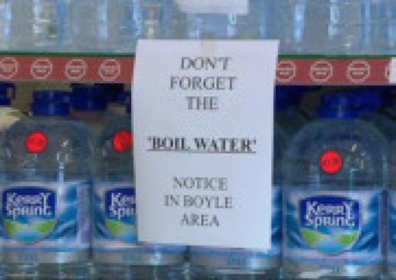 Boil Water noitice in Co Roscommon following the Cryptosporidium contamination of the water supply.