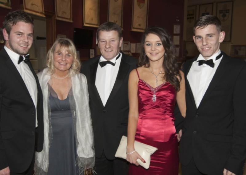 Colin, Una and Christy Finn; Siobhan Nash and Chris Finn at the Laois Chamber of Commerce Black Tie Ball in the Portlaoise Heritage Hotel.Picture: Alf Harvey/hrphoto.ie