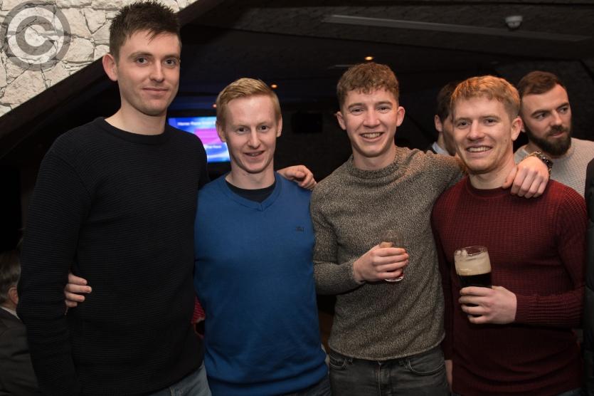 Graham Brody, Colm Poole with Robbie and Brian Ging. Photo Denis Byrne.