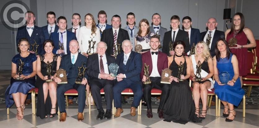 Laois GAA Award winners for 2016 with chairman Gerry Kavanagh. Picture: Alf Harvey/HRPhoto.ie