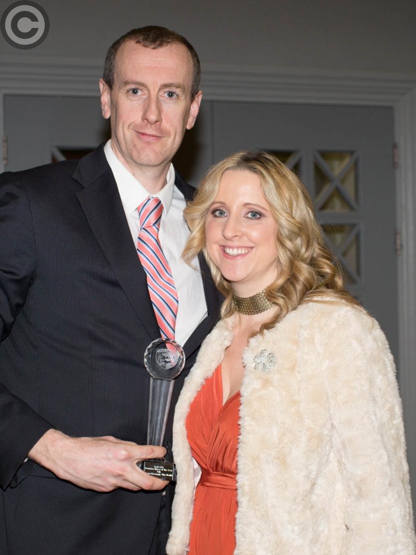 Rounders Player of the Year James Kavanagh (The Heath) with Carolyn Kavanagh. Picture: Alf Harvey/HRPhoto.ie