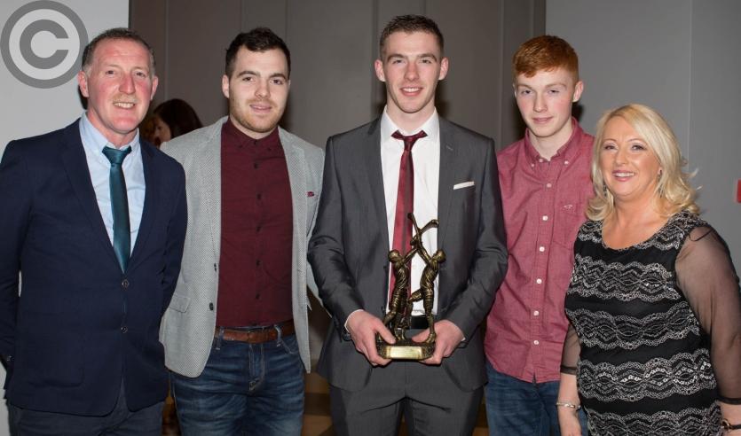 Junior Hurler of the Year Ben Conroy with his family. Picture: Alf Harvey/HRPhoto.ie