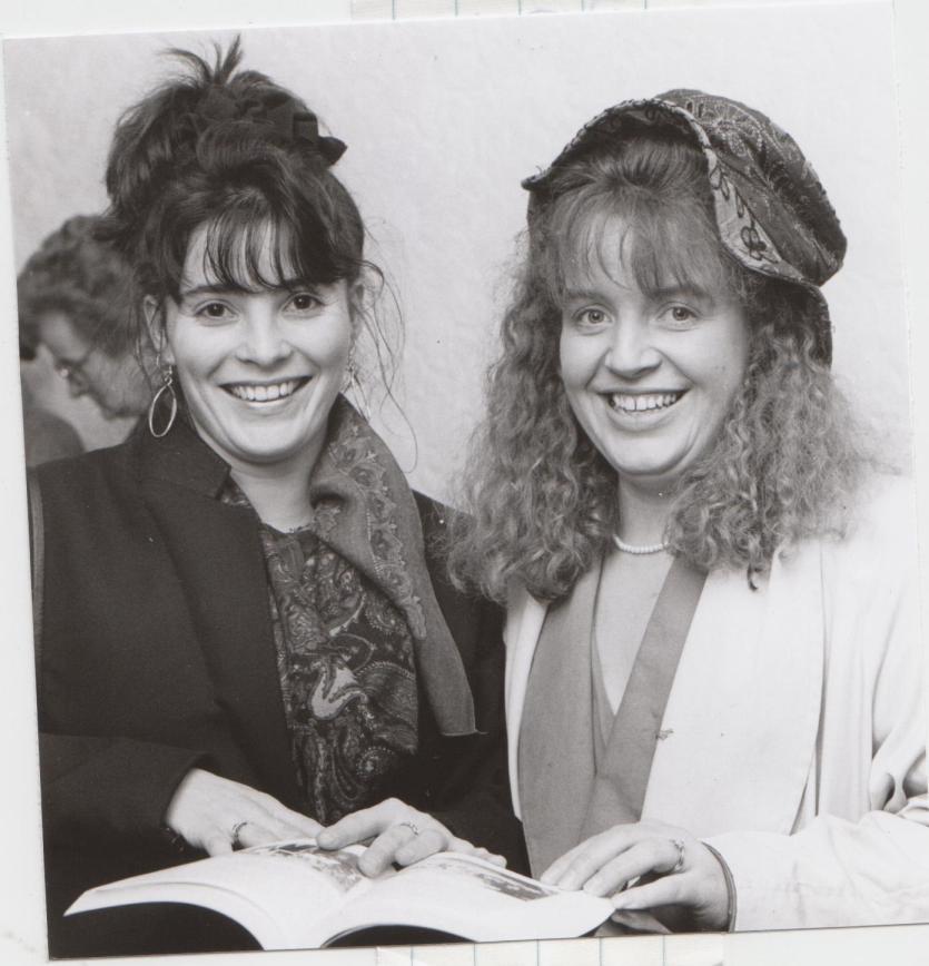 Sarah Joyce and Eileen Mitchell at a book launch in Portarlington 