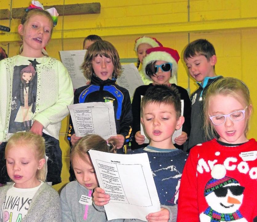 Carol singing at Scoil Mhuire Abbeyleix