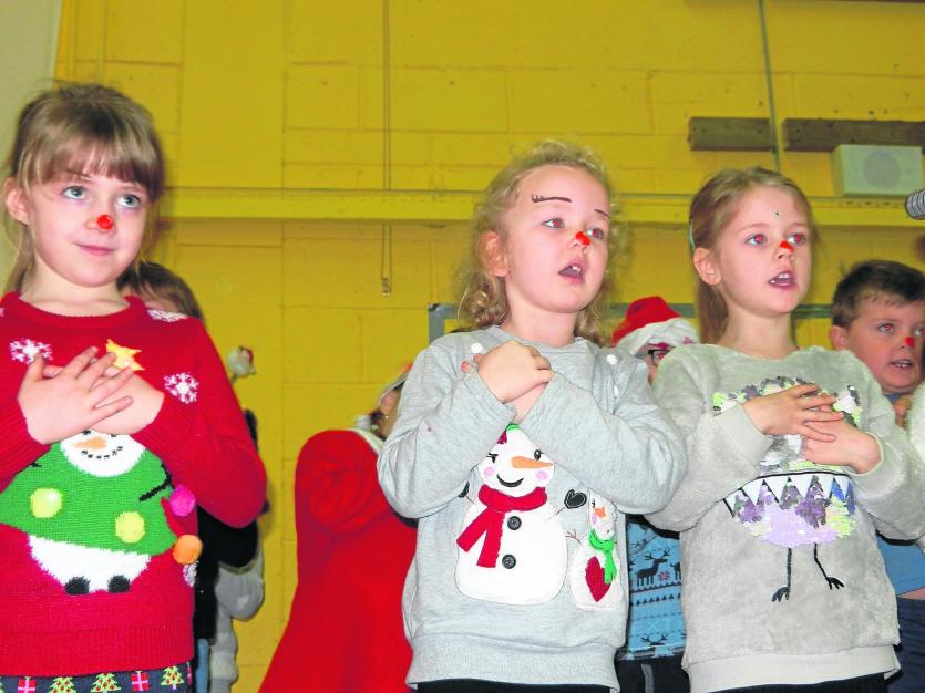 Carol singers at Scoil Mhuire Abbeyleix