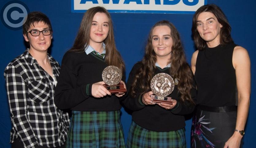 Basketballers of the year Annie Duigan, Jnr and Orla Fitzgerald, Snr with Tara Staunton and Martina Lydon. 