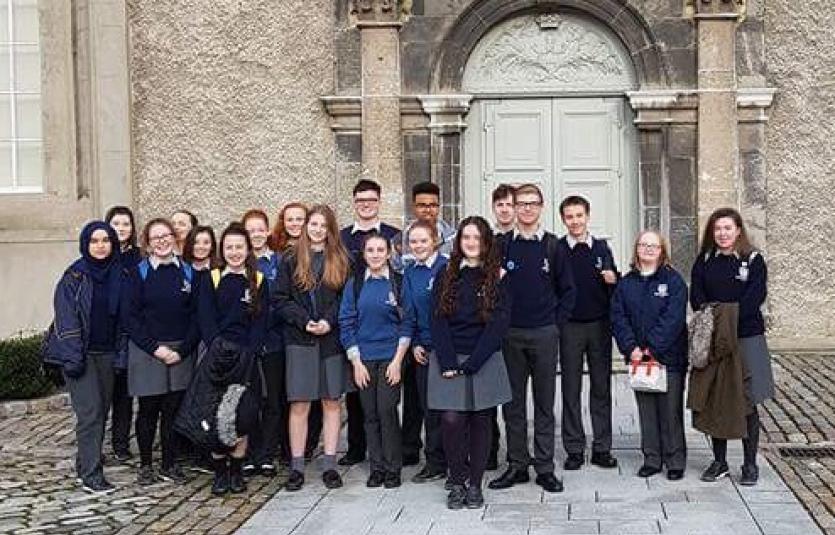 Emma Comerford with supporters at the National Debate at the Royal Hospital Kilmainham.