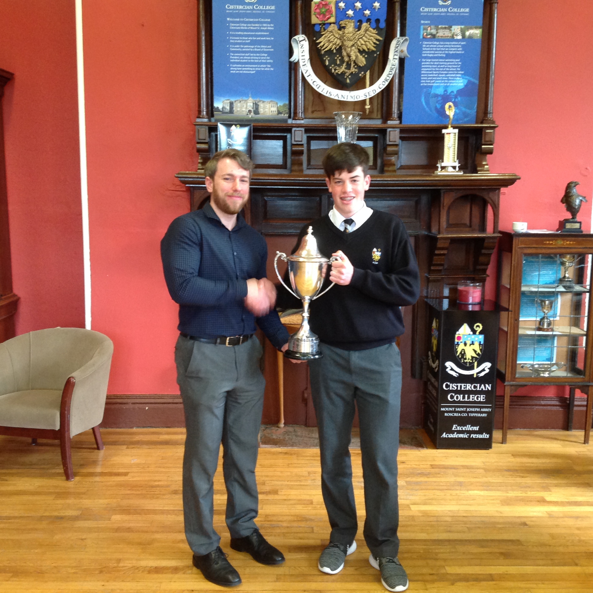 Liam Crowley, Emo, who won both the Maths and Science awards at Cistercian College Roscrea this year.