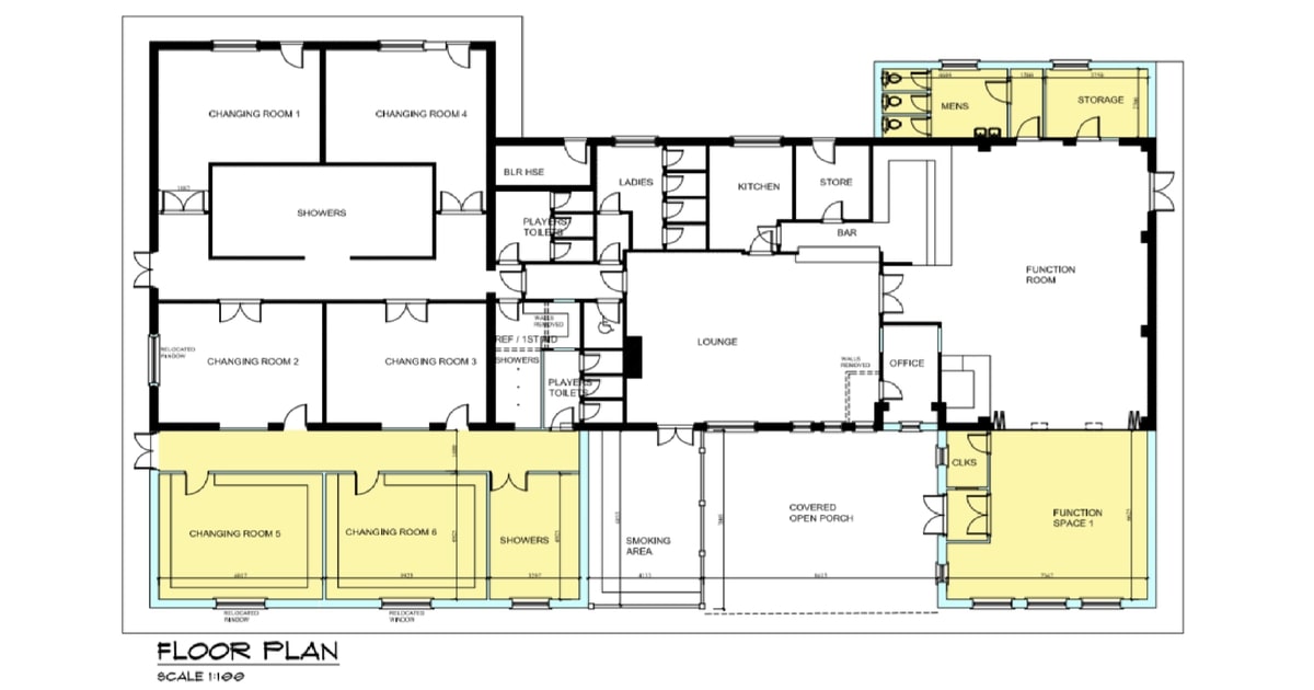 The initial plans for the Portarlington RFC clubhouse development