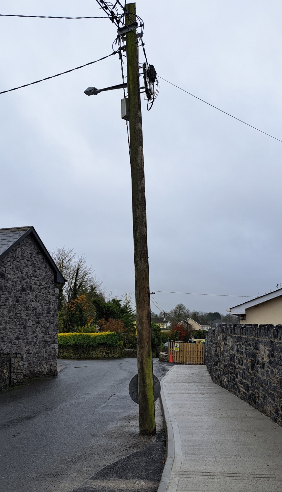 In Pictures Laois light poles in strange places on busy Portlaoise
