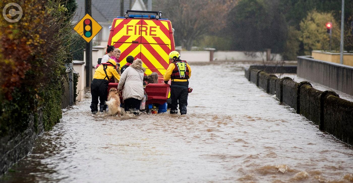 A flooded Mountmellick in 2017